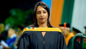 Law summa cum laude graduate, Ms Shamenthree Naik.
