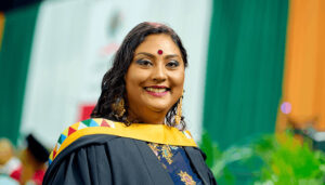 LLB cum laude graduate, Ms Louversheni Govender.