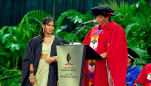 Bacchelor of Business Science in Finance degree summa cum laude graduate, Ms Priyashni Reddy.