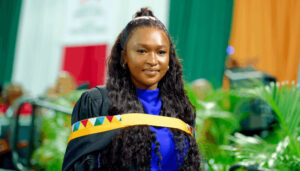 Master of Commerce in Maritime Studies graduate, Ms Siphosihle Mzileni.