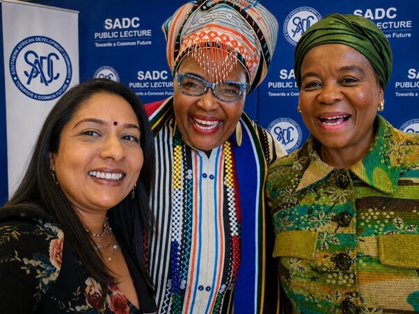 Andrisha Beharry-Ramraj; National Minister of Water and Sanitation, Ms Pemmy Majodina and Treasurer General of the ANC, Dr Gwendoline Malegwale Ramokgopa.